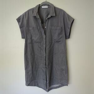 Everlane button down shirt dress gray M